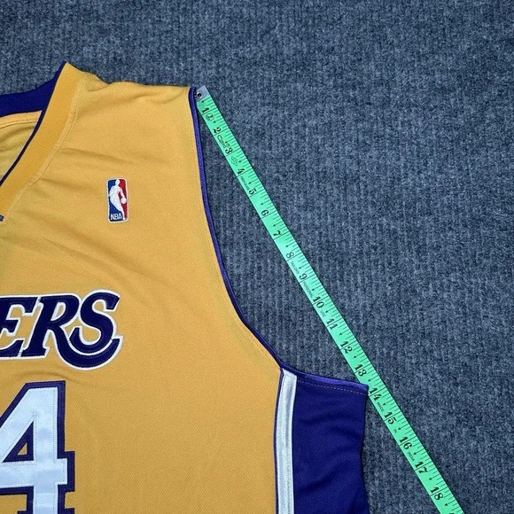 KOBE‎ BRYANT #24 ADIDAS Jersey LAKERS Sz 56 Sewn Rare Y2KYELLOW/PURPLE